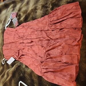 Azazie Coral Midi Dress